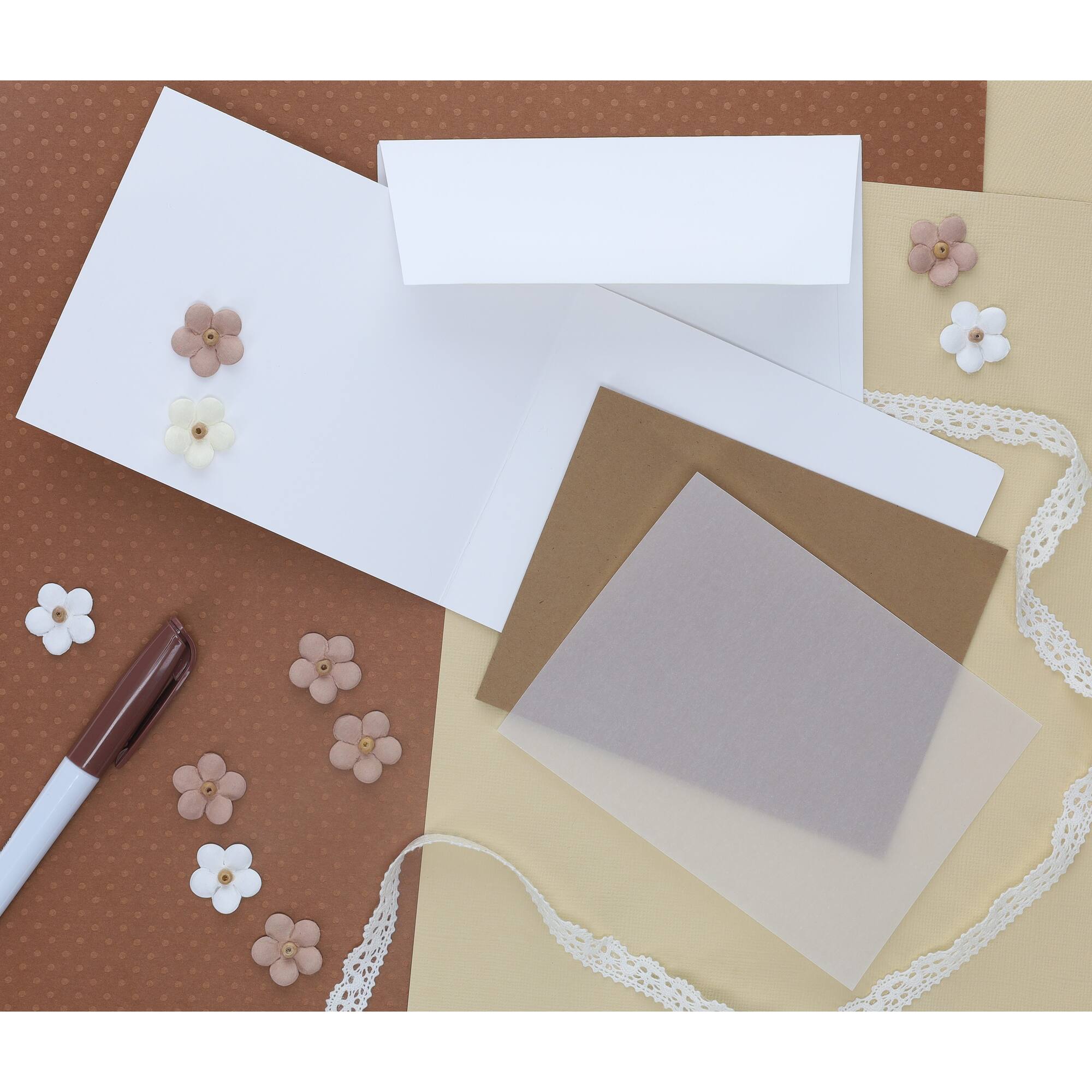 PA Paper™ Accents Cardmaker's Choice 4.25" x 5.5" White 110lb. Card Layers, 20ct.